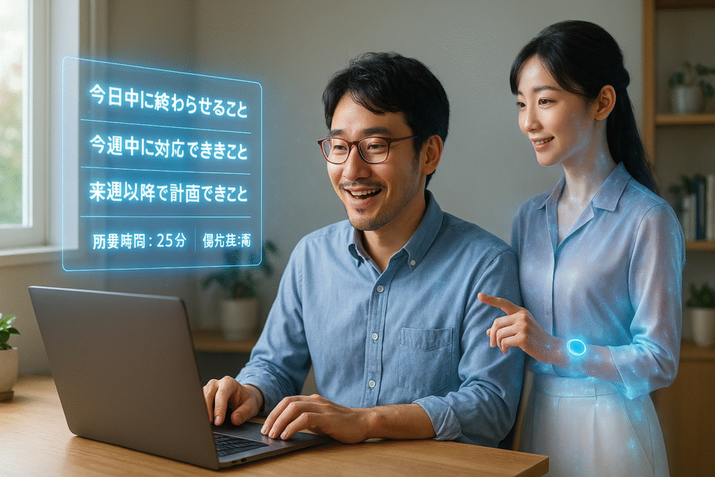 秘書子がタスクを整理してくれる
